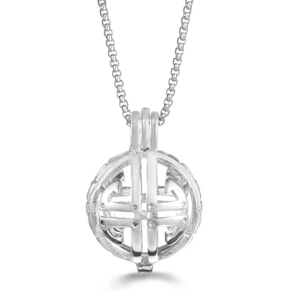 Mexico Chime Caller Angel Wing Music Symbol Aromatherapy Pendant Titanium Steel Chain Lava Ball Essential Oil Diffuser Necklace
