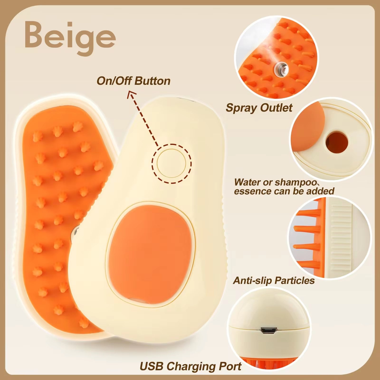 3 in 1 Steam Pet Brush