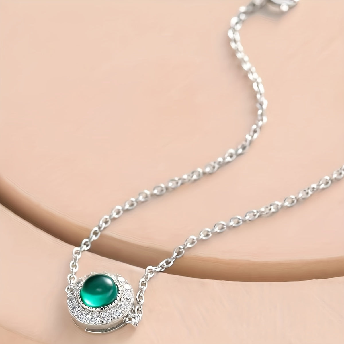 Silver Lab Grown Emerald Bracelet