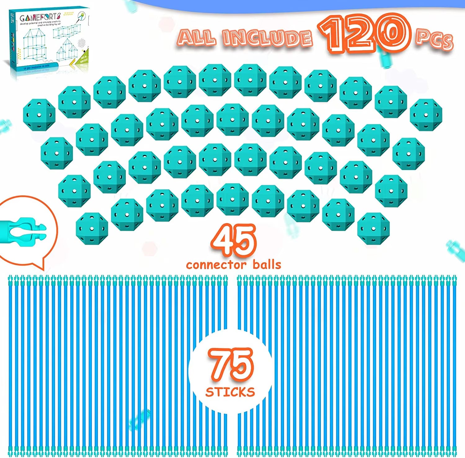 Children'S DIY Building Castle Beading Tent Toy Stem Large Building Blocks Game House Indoor and Outdoor Toys for Kids Gift
