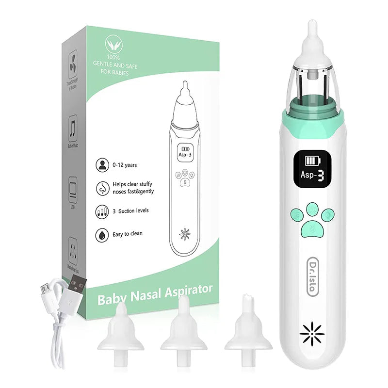 MAMIJOY Baby Nose Cleaner Silicone Adjustable Suction Electric Child Nasal Aspirator Safety Convenient Low Noise U90