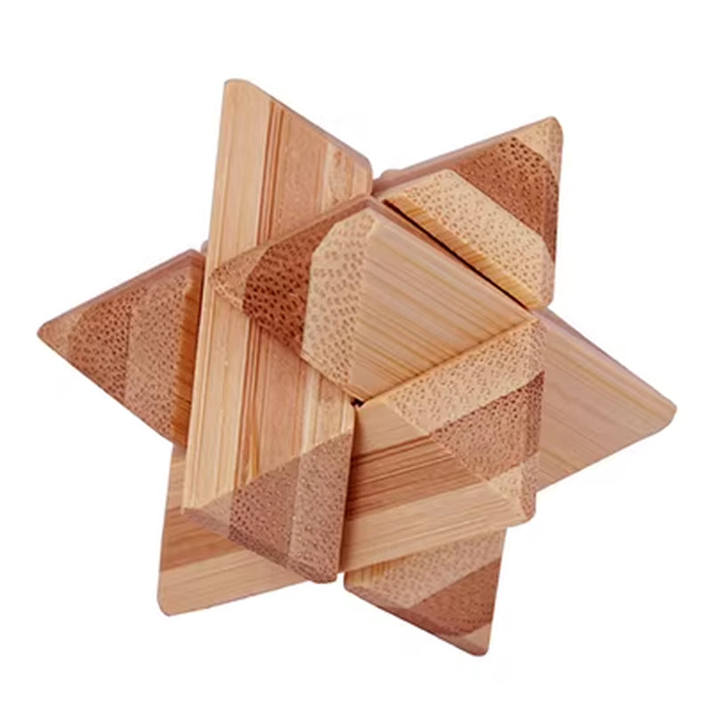 Wooden Kong Ming Lock Lu Ban Lock IQ Brain Teaser Educational Toy for Kids Children Montessori 3D Puzzles Game Unlock Toys Adult