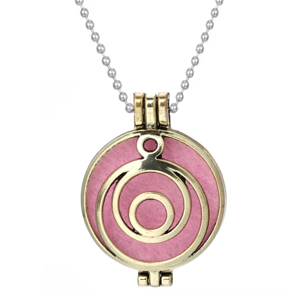 New Aroma Diffuser Necklace Vintage Flower Open Lockets Pendant Perfume Essential Oil Diffuser Aromatherapy Necklace