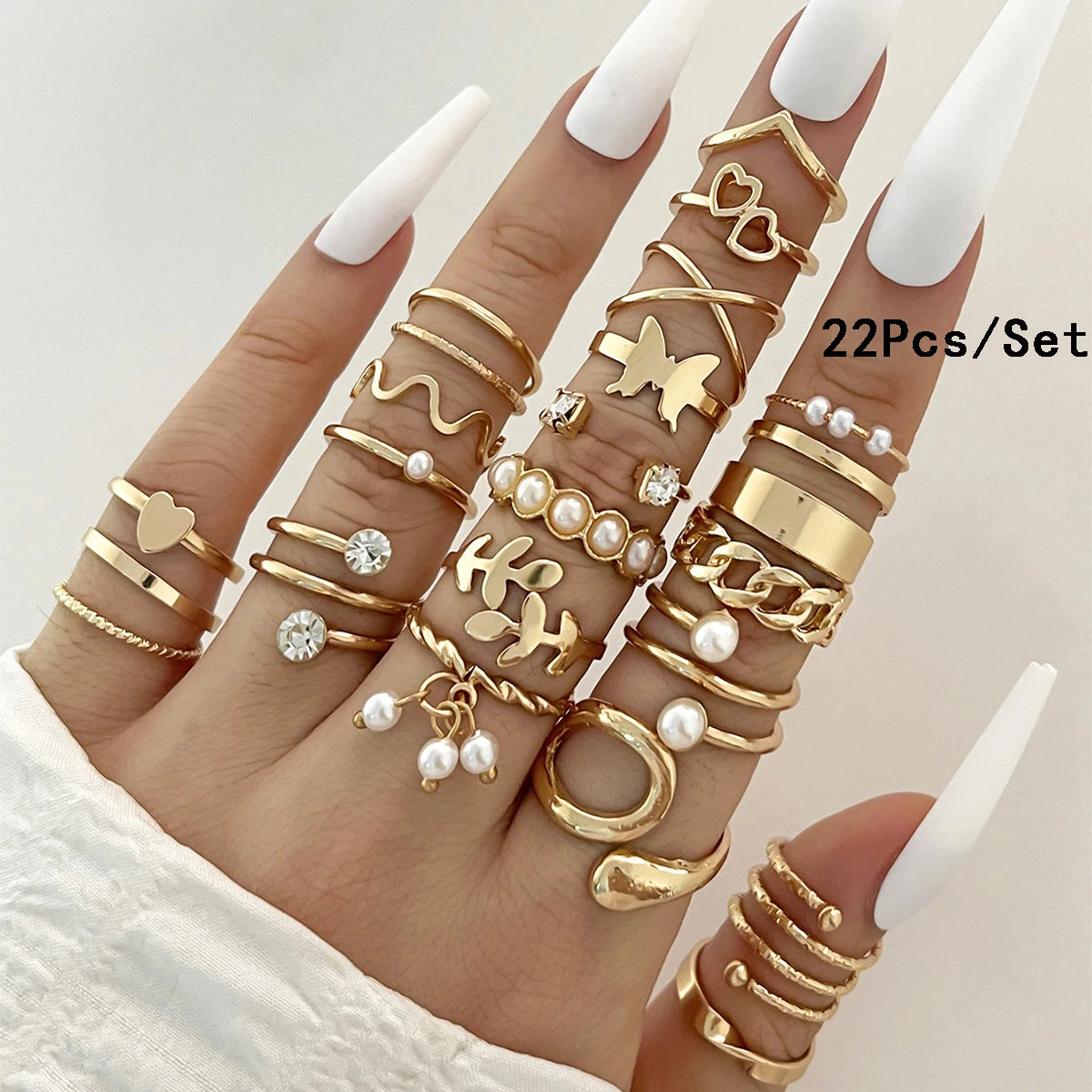 23Pcs Fashion Knuckle Ring Set