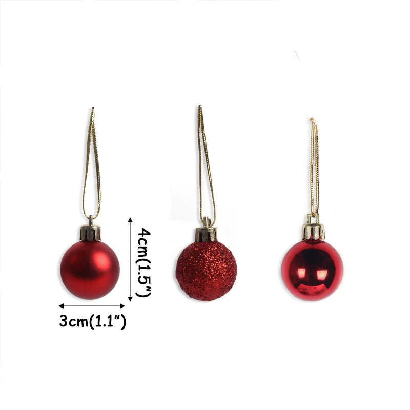 24Pcs Christmas Baubles