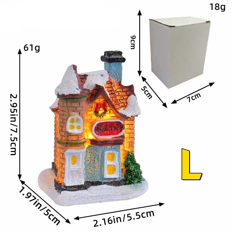 Mini LED Christmas Village Houses