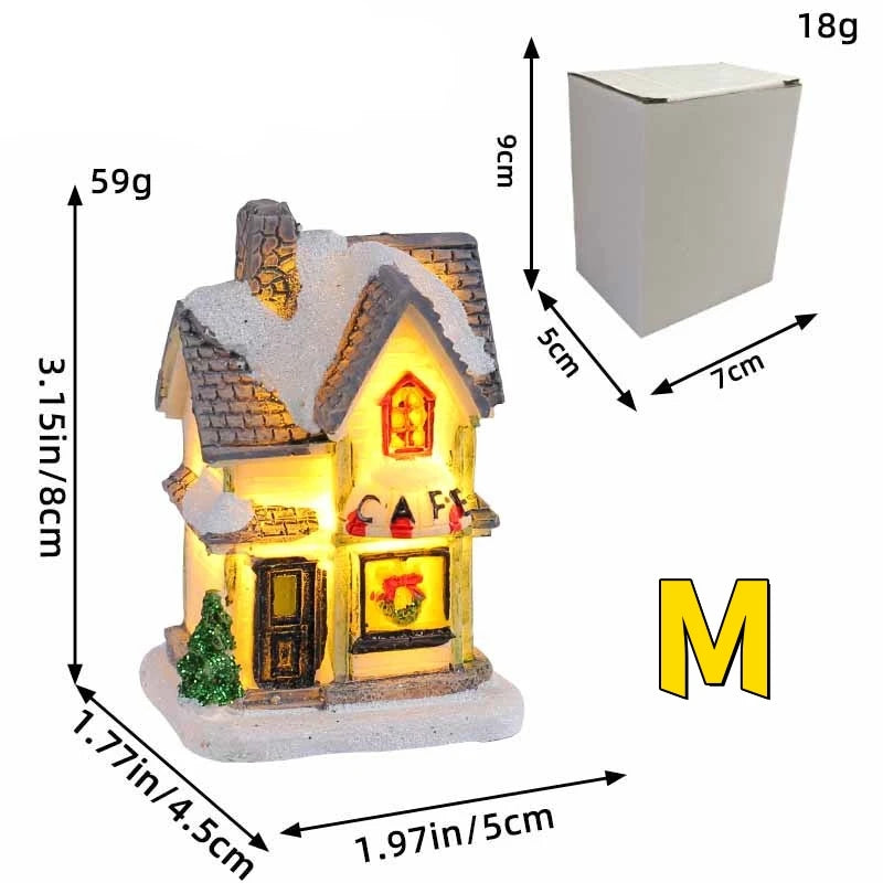 Mini LED Christmas Village Houses
