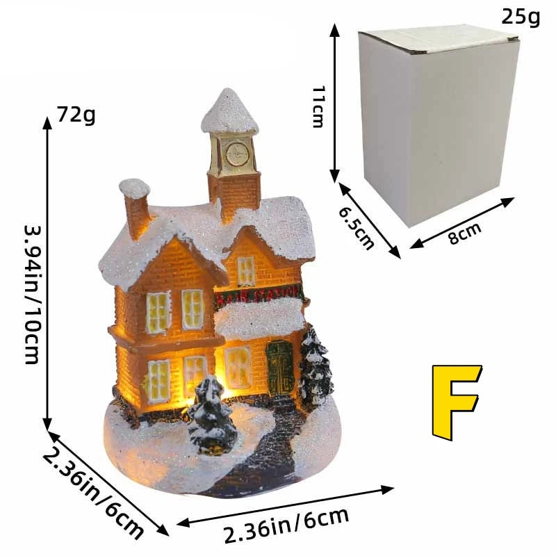 Mini LED Christmas Village Houses