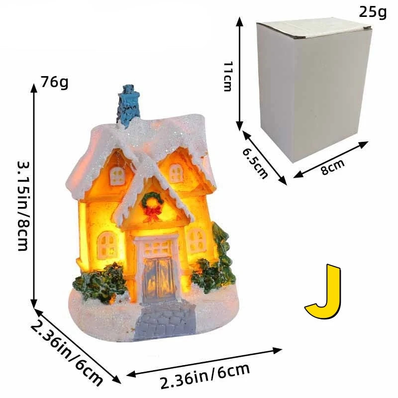 Mini LED Christmas Village Houses