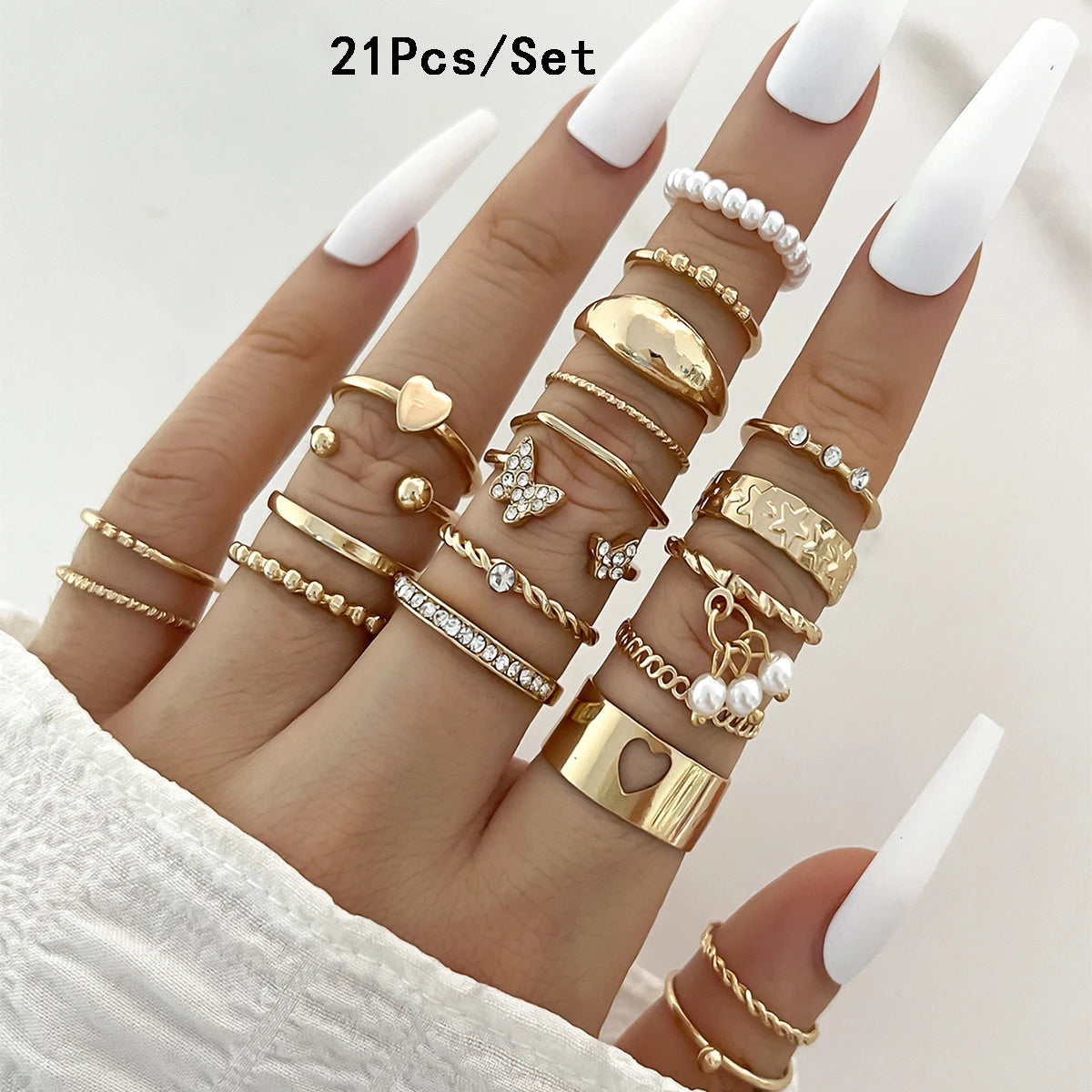 23Pcs Fashion Knuckle Ring Set