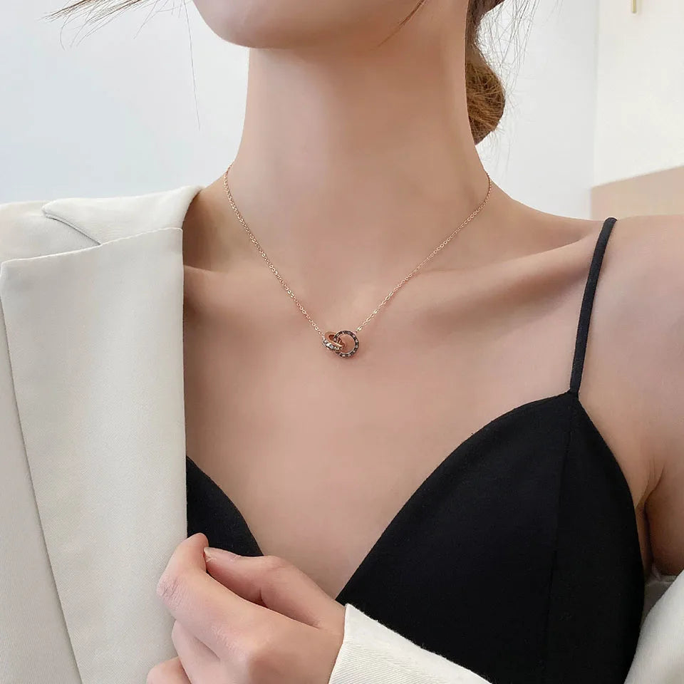 Elegant Crystal Roman Necklace