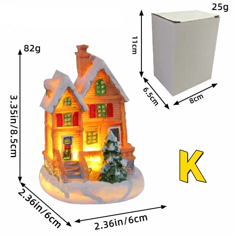 Mini LED Christmas Village Houses