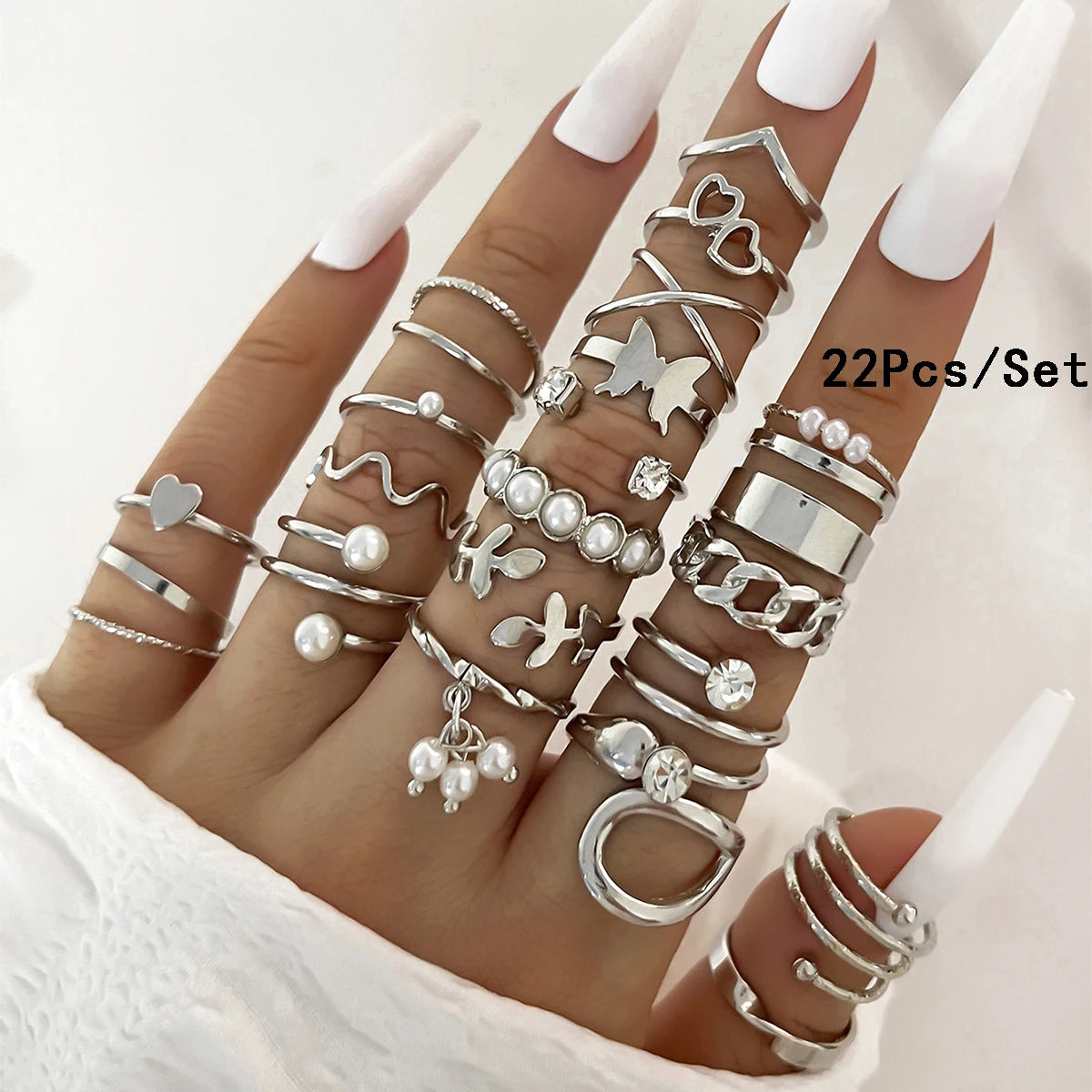23Pcs Fashion Knuckle Ring Set