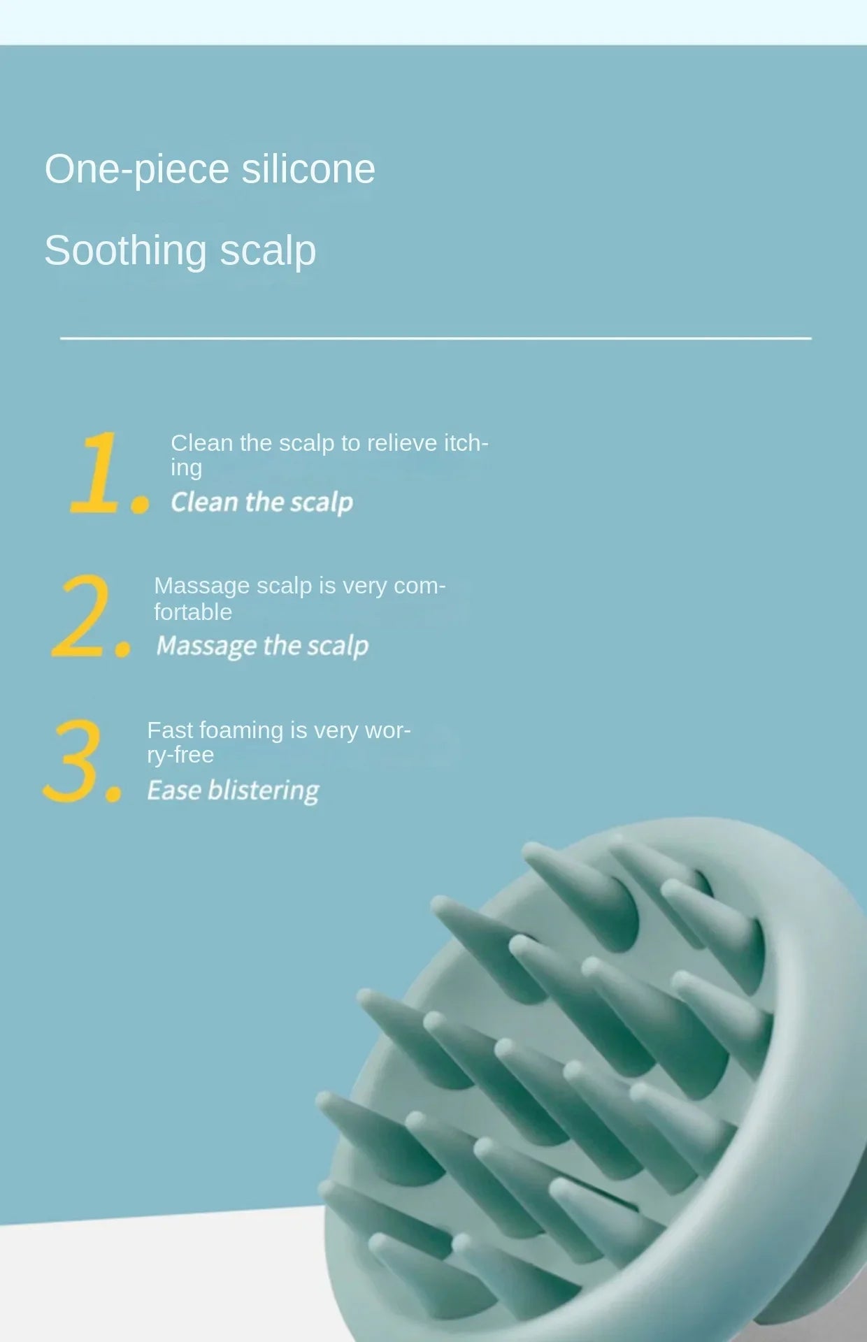 Silicone Scalp Massage Shampoo Brush