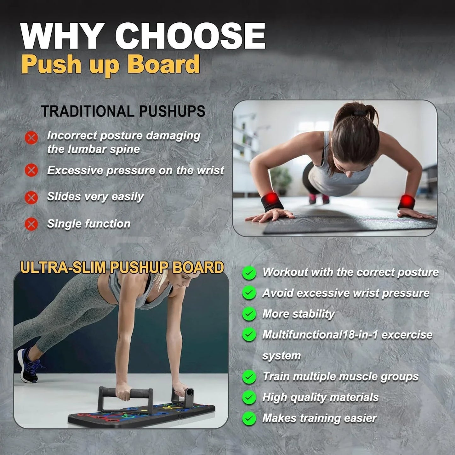 Foldable Push Up Board