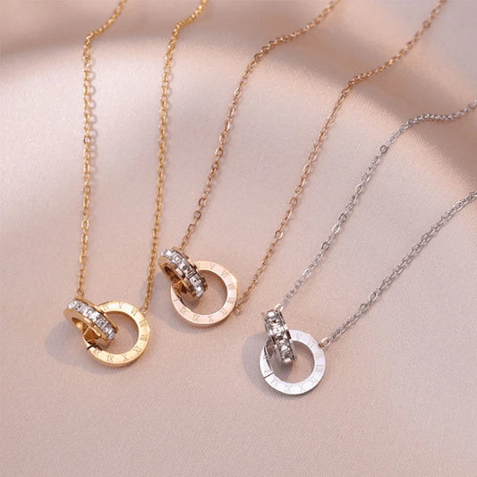 Elegant Crystal Roman Necklace