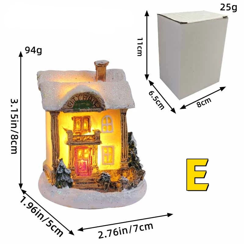 Mini LED Christmas Village Houses