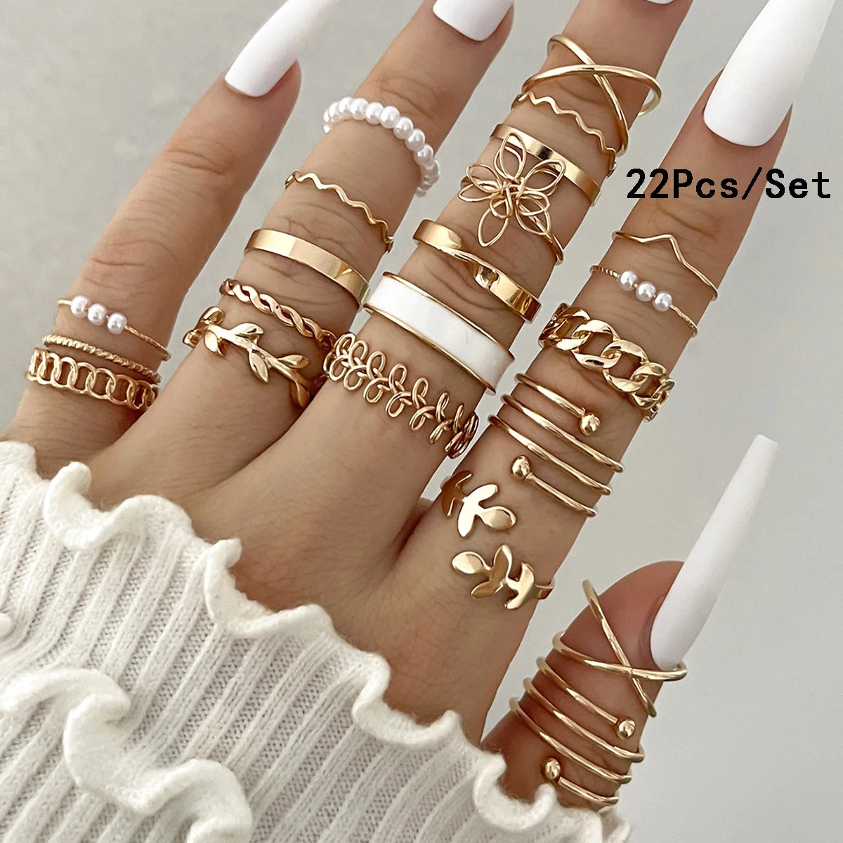 23Pcs Fashion Knuckle Ring Set
