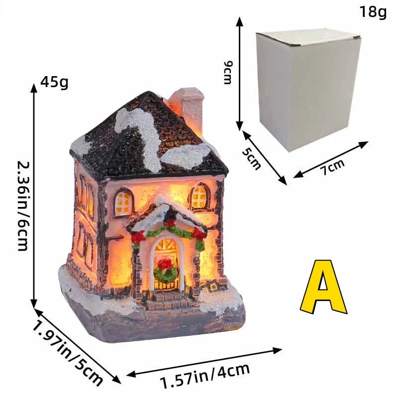 Mini LED Christmas Village Houses