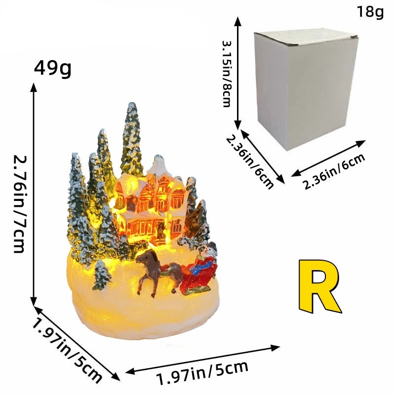 Mini LED Christmas Village Houses