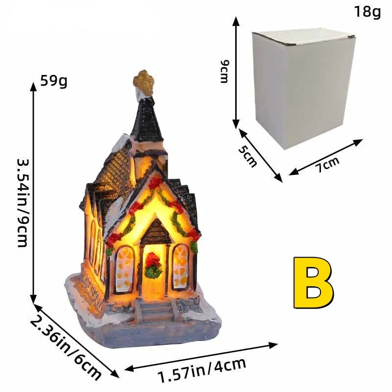 Mini LED Christmas Village Houses