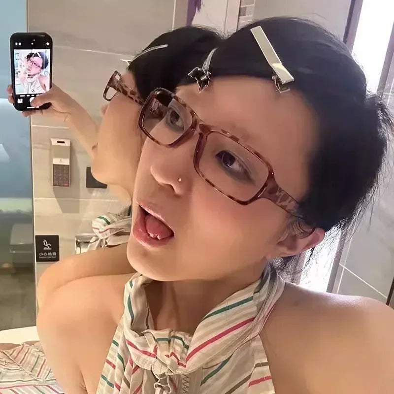 Japanese Small Square Frame Glasses