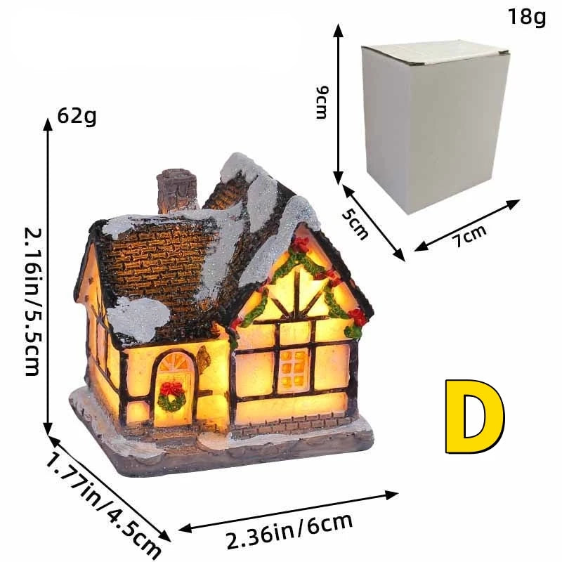 Mini LED Christmas Village Houses