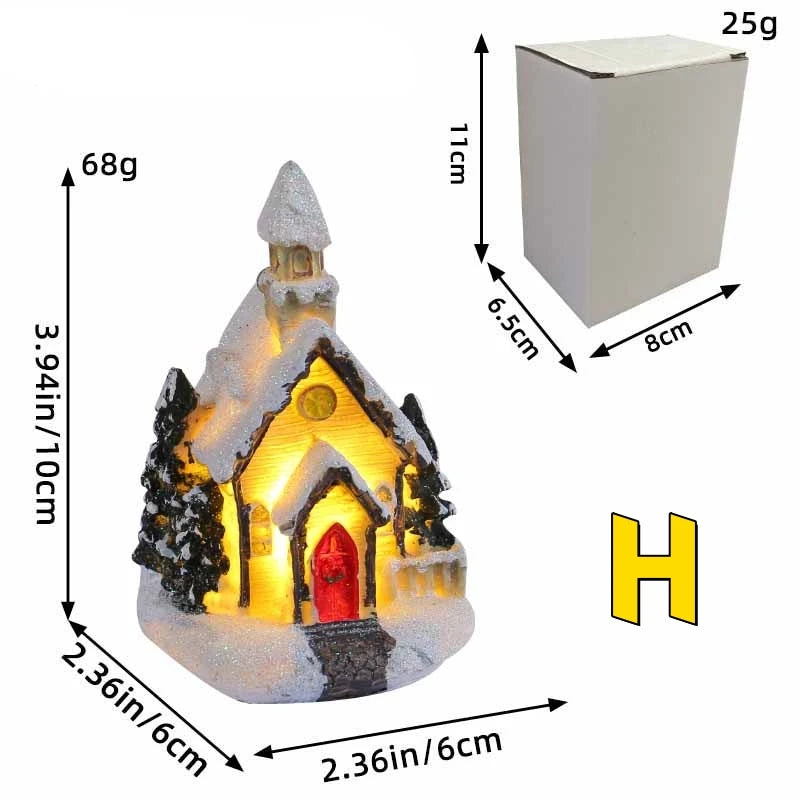Mini LED Christmas Village Houses