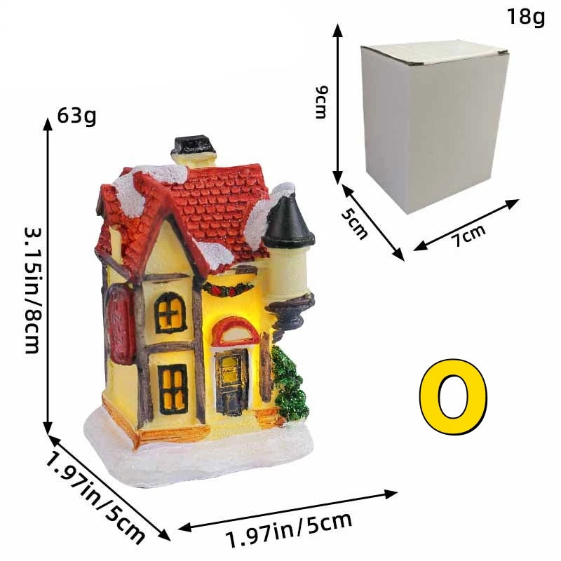 Mini LED Christmas Village Houses