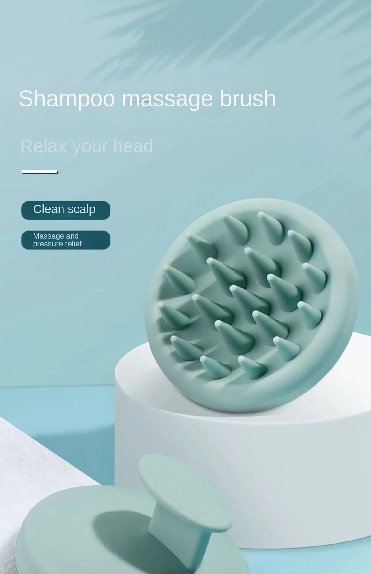 Silicone Scalp Massage Shampoo Brush