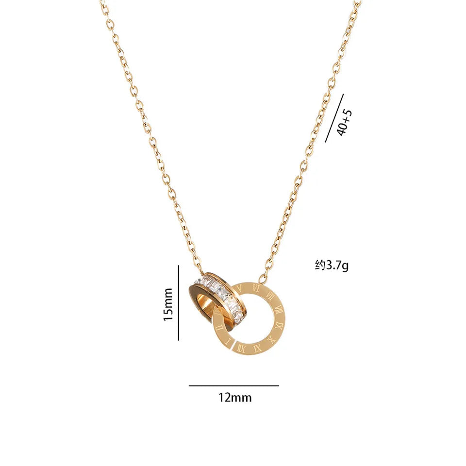 Elegant Crystal Roman Necklace