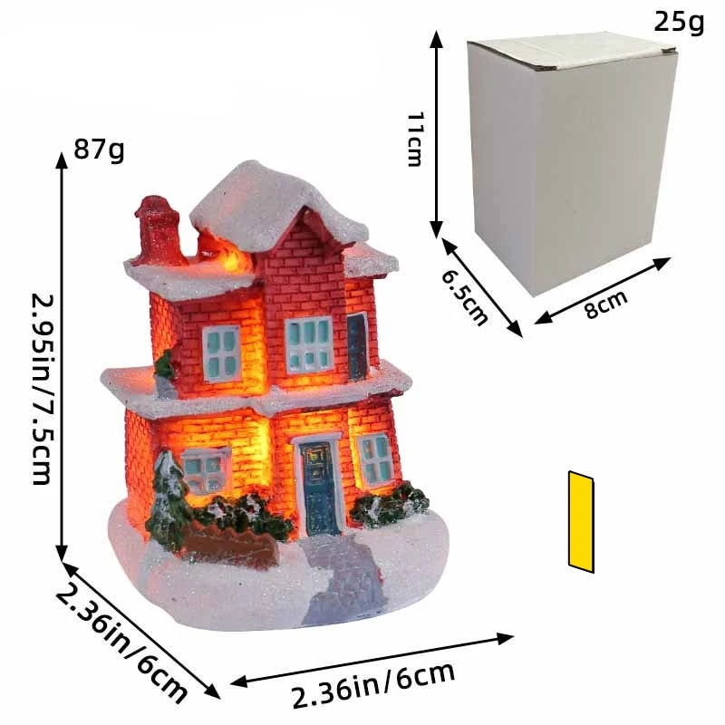 Mini LED Christmas Village Houses
