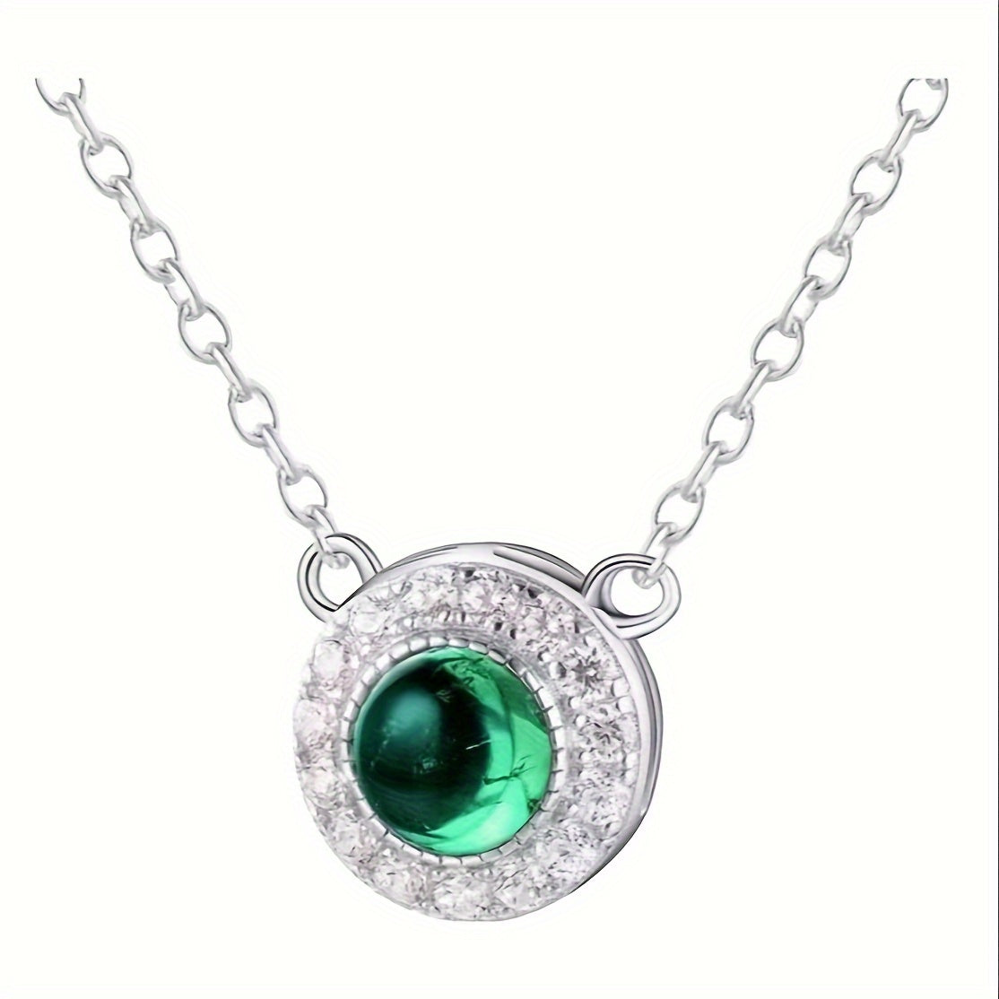 Silver Lab Grown Emerald Bracelet