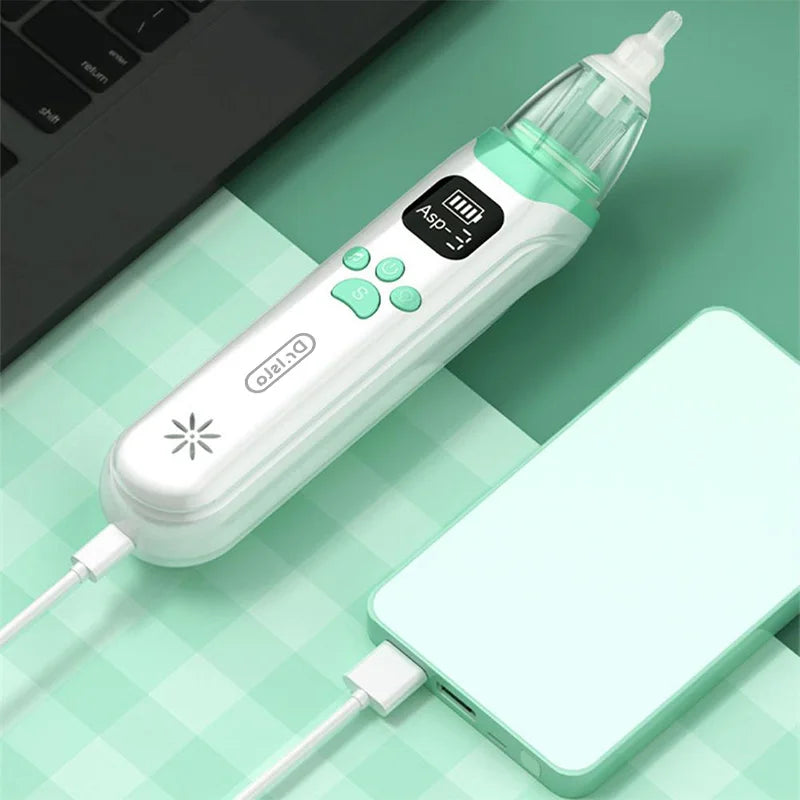 MAMIJOY Baby Nose Cleaner Silicone Adjustable Suction Electric Child Nasal Aspirator Safety Convenient Low Noise U90
