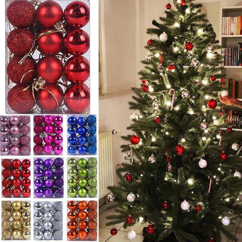 24Pcs Christmas Baubles