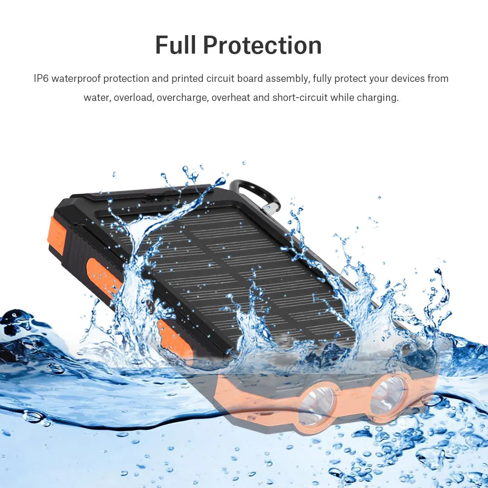 10000mAh Solar Mobile Power Bank