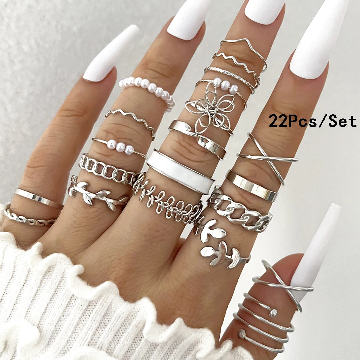 23Pcs Fashion Knuckle Ring Set