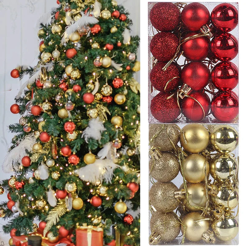 24Pcs Christmas Baubles