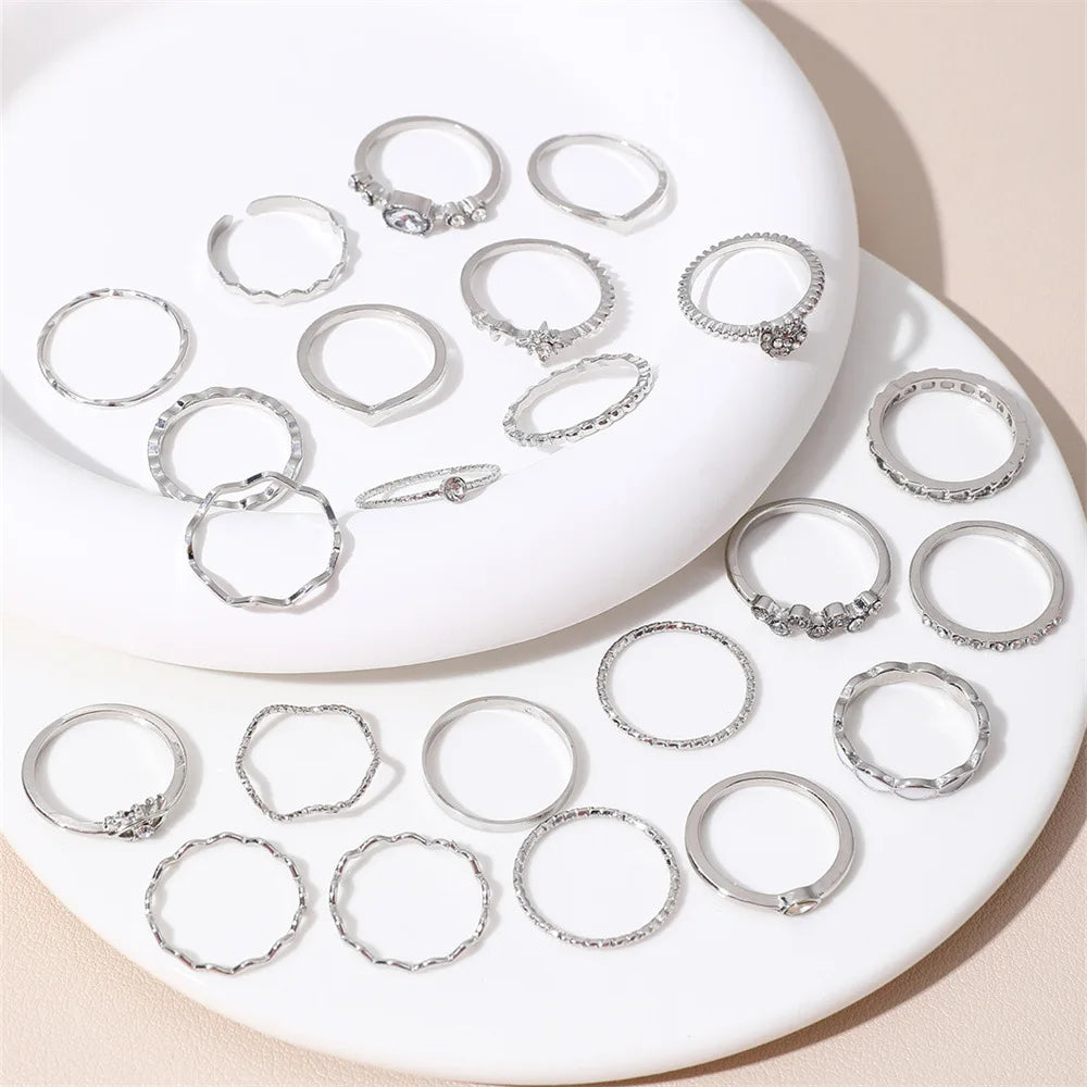 23Pcs Fashion Knuckle Ring Set
